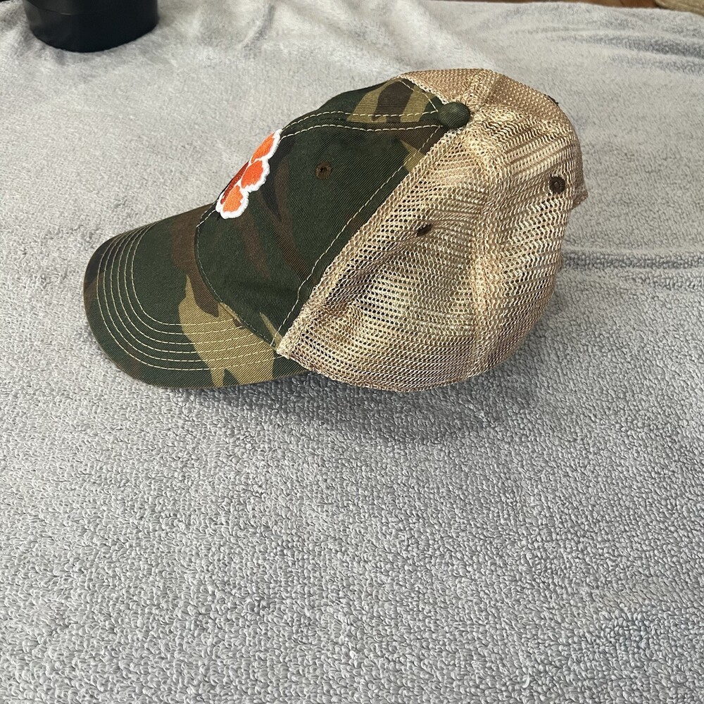 Vtg Legacy Clemson Tigers Camouflage Truck Mesh Hat Football Adjustable - Picture 4 of 7
